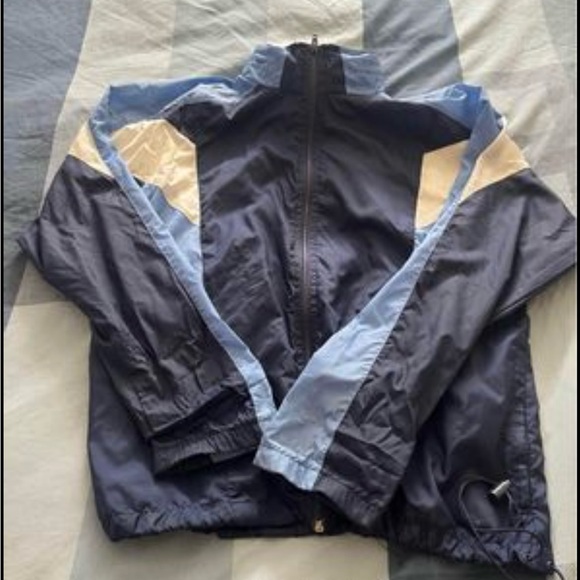 NIKE Vintage Windbreaker Jacket. Sz. Large. Blue and white. - Picture 2 of 3